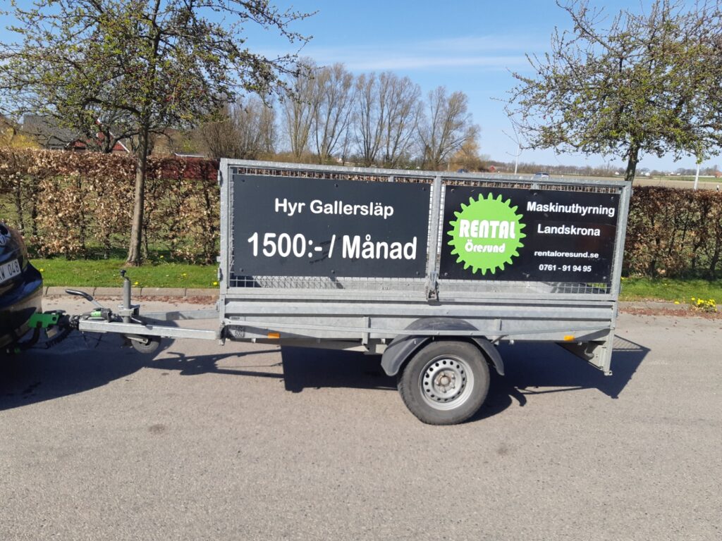 Rental Öresund Släpvagnsuthyrning hyr ut Gallersläp till er från Staffanstorp. Vi erbjuder Långtidshyra, Veckohyra och Månadshyra.